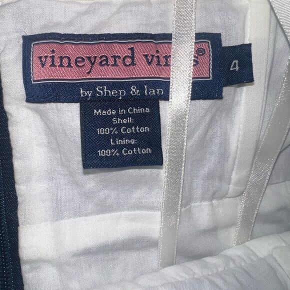 Vineyard Vines Star Shell Carolyn Strapless Nautical Dress Size 4 GUC*READ - Picture 4 of 6